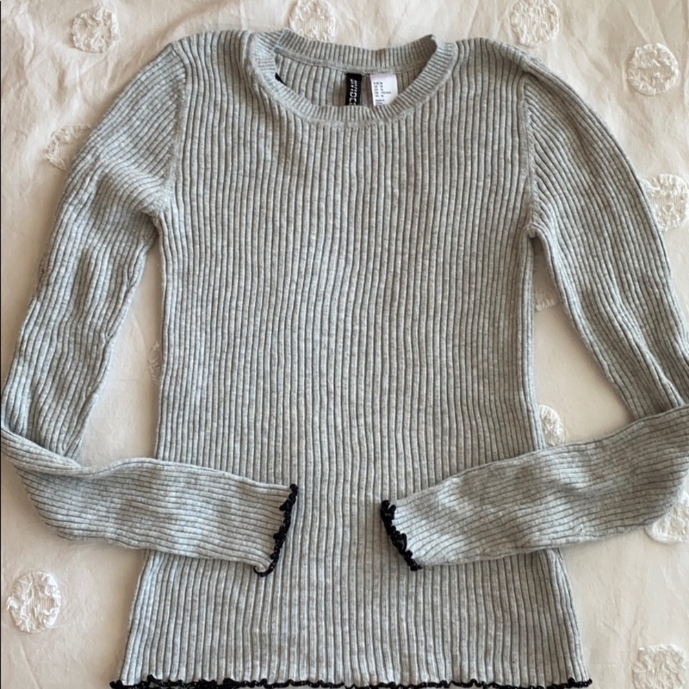 Ribbed Grey Long Sleeve
